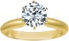 1-2 Carat Round Cut Natural Diamond Solitaire Engagement Ring 14K Rose Gold 6 Prong (K-L, I2) Very Good Cut