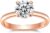 IMOLOVE Solitaire Moissanite Engagement Ring, 1CT D Color VVS1 Clarity, 925 Sterling Silver with 18K White Gold Plated, Ideal Gift for Women